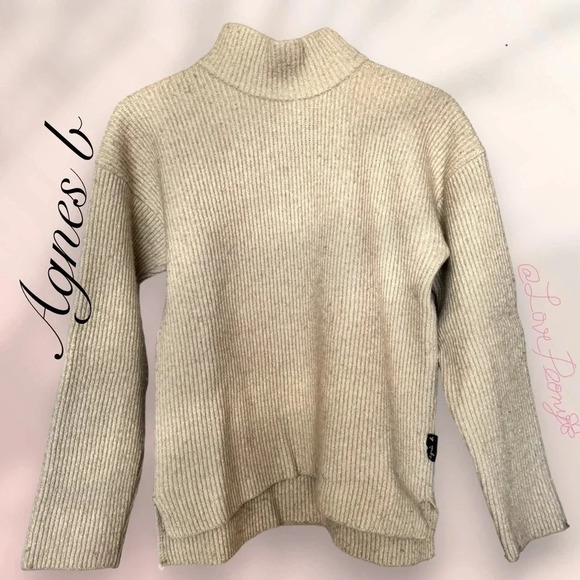 Agnes B. Homme Paris Ribbed Wool Blend Sweater - Picture 1 of 10